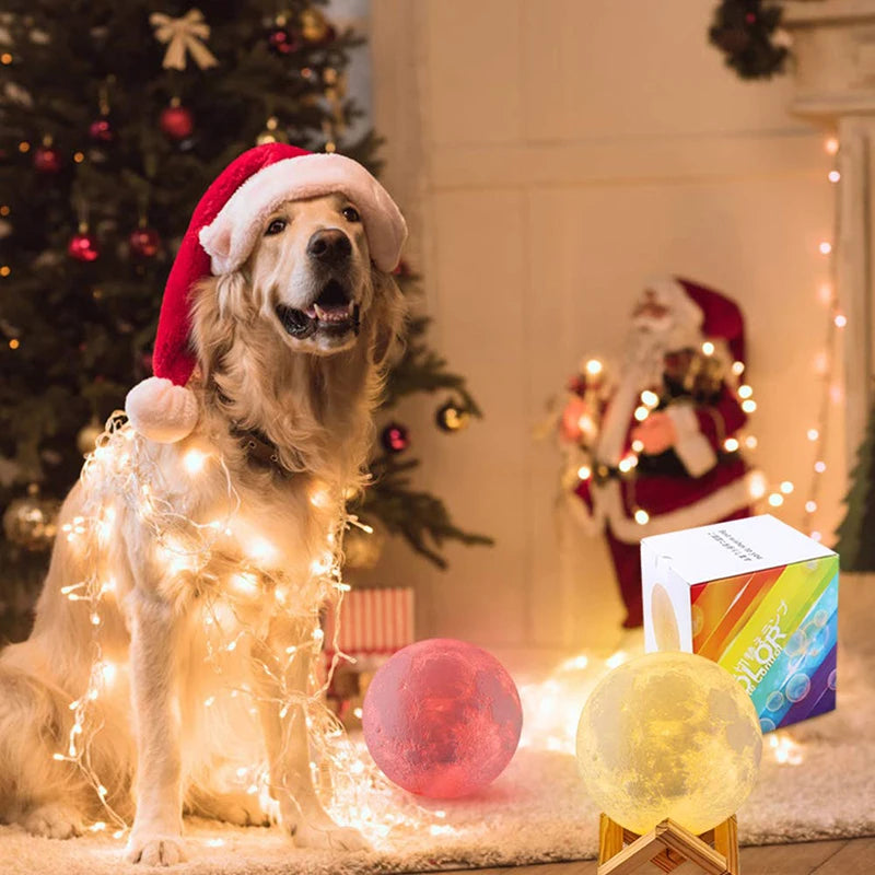 ZK20 LED Night Light 3D Print Moon Lamp Rechargeable Color Change 3D Light Touch Moon Lamp Children'S Lights Night Lamp for Home