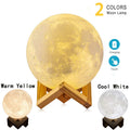 ZK20 LED Night Light 3D Print Moon Lamp Rechargeable Color Change 3D Light Touch Moon Lamp Children'S Lights Night Lamp for Home